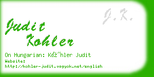 judit kohler business card